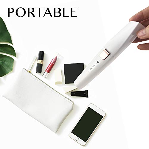 Rechargeable Eyebrow Trimmer & Facial Hair Remover for Women, 2 IN 1 Eyebrow Razor and Painless Hair Remover, Eyebrow Lips Body Facial Hair Removal for Women with Built-in LED Light