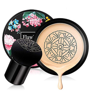 Mushroom Head Air Cushion Bb Cream,Concealer Lasting Nude Makeup Moisturizing Brightening Pigment Liquid Foundation, Base Primer (Natural)