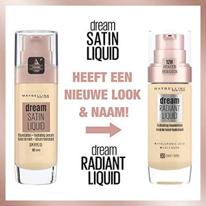 Maybelline Foundation, Dream Radiant Liquid Hydrating Foundation with Hyaluronic Acid and Collagen
