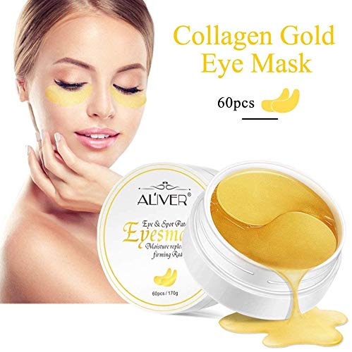 24K Gold Under Eye Treatment Masks,Eye Masks for Dark Circles,Anti Wrinkle Treatment,Under Eye Gel Pads,Eye Mask for Puffy Eyes, Skincare,Hydrating | 60 Pieces/30 Pairs