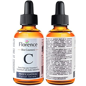 Big 2.11oz. ORGANIC Advanced Vitamin C Serum and Hyaluronic Acid for Face, Eye Contour. Serum Vitamin C with Anti-Aging and Wrinkle Ingredients, suitable for Derma Roller. Dermatologically Tested