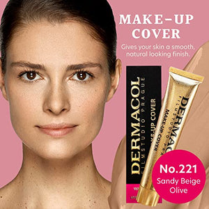 Dermacol - Full Coverage Foundation, Liquid Makeup Matte Foundation with SPF 30, Waterproof Foundation for Oily Skin, Acne, & Under Eye Bags, Long-Lasting Makeup Products