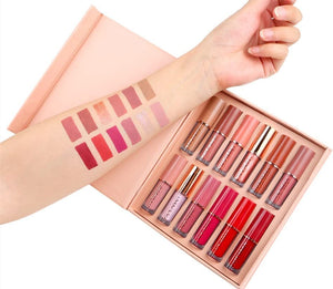 12 Colors Nude Liquid Lipstick Makeup Set Velvet Matte Long-Lasting Waterproof Non-Stick Cup Not Fade Pink Lip Gloss Red Lipstick Makeup Set Gift Kit For Women (Set A)