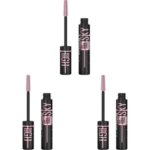 Maybelline Mascara Lash Sensational Sky High Volumizing & Thickening, Eyelash Lengthening, Flake-Free Formula, Washable Mascara Infused with Bamboo Extract, Full Volume Mascara, 01 Black