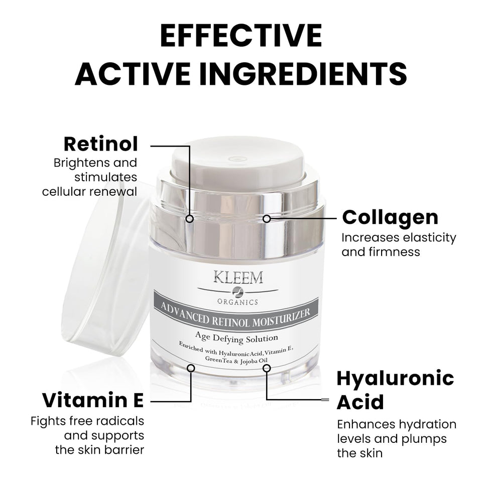 Retinol Face Cream with Hyaluronic Acid & Vitamin E – Anti-Wrinkle Firming Night Cream - Hydrating Night Moisturiser to Reduce Lines and Wrinkles. For Sensitive Skin