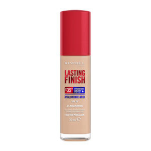 Rimmel Lasting Finish 35Hr Foundation 200 Soft Beige, Full Coverage, Hydrating, SPF20, Hyaluronic Acid, Vitamin E, 2% Niacinamide, All Day Wear, Vegan, Cruelty Free