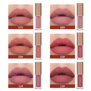 12 Colors Nude Liquid Lipstick Makeup Set Velvet Matte Long-Lasting Waterproof Non-Stick Cup Not Fade Pink Lip Gloss Red Lipstick Makeup Set Gift Kit For Women (Set A)
