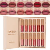 12 Colors Nude Liquid Lipstick Makeup Set Velvet Matte Long-Lasting Waterproof Non-Stick Cup Not Fade Pink Lip Gloss Red Lipstick Makeup Set Gift Kit For Women (Set A)