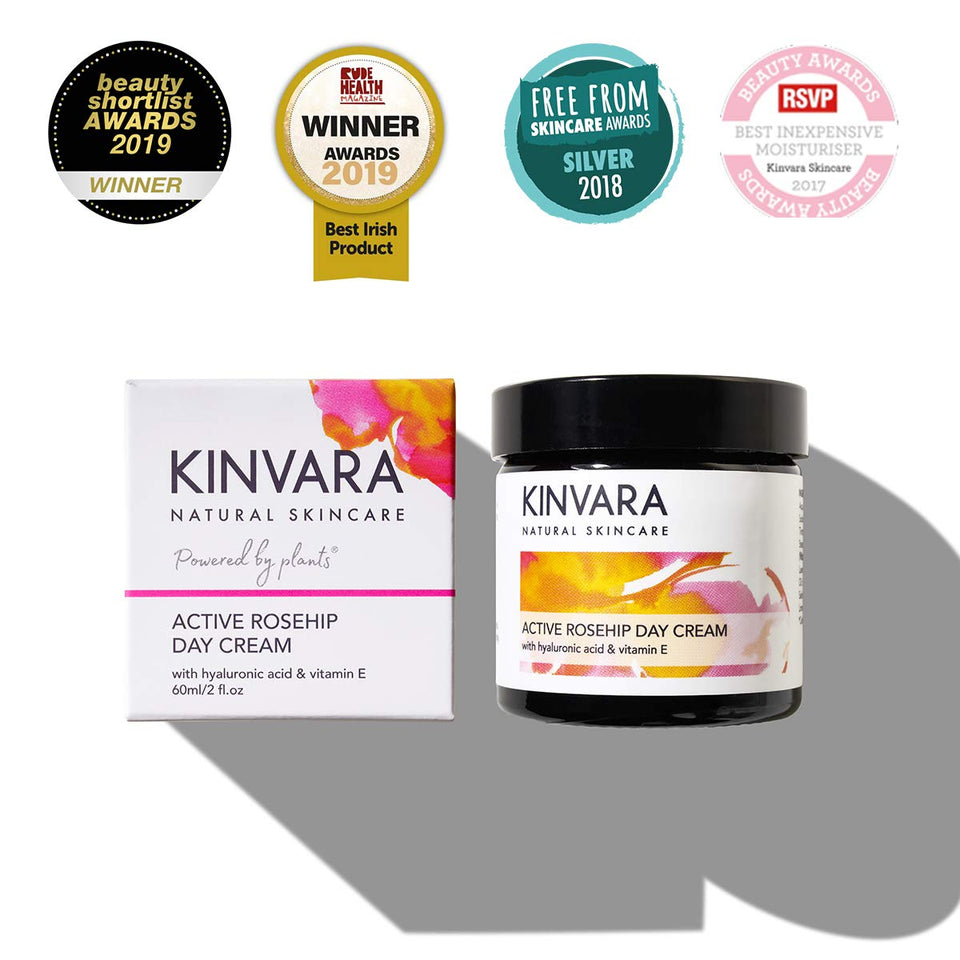 Kinvara Rosehip Facial Moisturizer - For Anti Ageing, Toning & Firming Skin Treatment | Organic Moisturiser | All & Dry Skin - 60ml