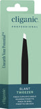 Cliganic Professional Eyebrow Tweezers Slant Tip (Blue) - Precision for Men & Women, Stainless Steel Best for Plucking Chin Facial Hair