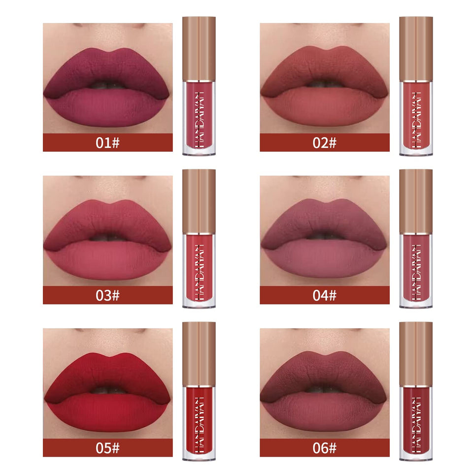 12 Colors Nude Liquid Lipstick Makeup Set Velvet Matte Long-Lasting Waterproof Non-Stick Cup Not Fade Pink Lip Gloss Red Lipstick Makeup Set Gift Kit For Women (Set A)
