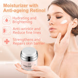 ROSVANEE Retinol Moisturizer Dermatologist Tested Anti Aging Cream for Face, Neck and Eye with 2.5% Retinol, Hyaluronic Acid and Vitamins E & B5, Anti Wrinkle Deep Hydration Cream for Men & Women