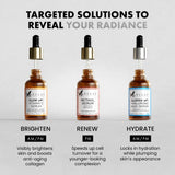 Eclat Skincare Glow Up Vitamin C Serum - Vitamin C Serum for Face with Hyaluronic Acid, Ferulic Acid & Vit E - Skin Brightening Face Care - Anti Aging, Hydrating & Dark Spot Lightening 30ml
