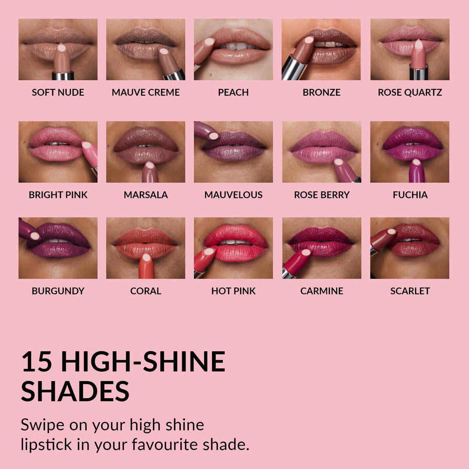 Avon Hydramatic Shine Lipstick 3.6g Hydrating Intense Colour SPF 20 Plumper and Smoother Looking Lips Cruelty Free Hydra Shine Rose Quartz