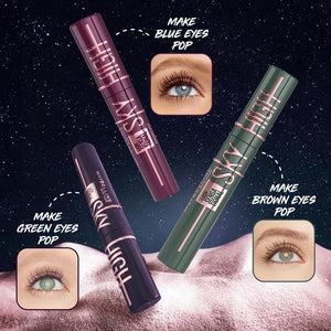 Maybelline Mascara Lash Sensational Sky High Volumizing & Thickening, Eyelash Lengthening, Flake-Free Formula, Washable Mascara Infused with Bamboo Extract, Full Volume Mascara, 01 Black