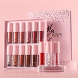 12 Colors Nude Liquid Lipstick Makeup Set Velvet Matte Long-Lasting Waterproof Non-Stick Cup Not Fade Pink Lip Gloss Red Lipstick Makeup Set Gift Kit For Women (Set A)