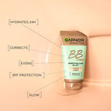 Garnier SkinActive Classic Perfecting All-in-1 BB Cream, Shade Classic Light, Tinted Moisturiser SPF 15, Brightens and Evens Skin, With Hyaluronic Acid Aloe & Mineral Pigments