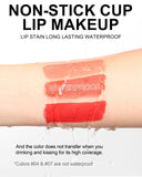 12 Colors Nude Liquid Lipstick Makeup Set Velvet Matte Long-Lasting Waterproof Non-Stick Cup Not Fade Pink Lip Gloss Red Lipstick Makeup Set Gift Kit For Women (Set A)