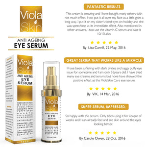 𝗣𝗥𝗘𝗠𝗜𝗨𝗠 Anti Ageing Eye Serum/Eye Cream for Dark Circles, Puffiness & Crows Feet - Anti Wrinkle Eye Serum - Reduces Wrinkles, Bags, Saggy Skin & Puffy Eyes! Eye Cream