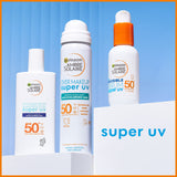 Garnier Vitamin C Brightening Over Make-Up UV Mist Invisible with SPF50+ and Vitamin C. Approved Cruelty free, Vegan