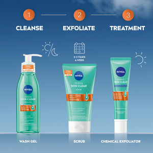 NIVEA Derma Skin Clear Scrub (150ml), Exfoliating Face Scrub, Salicylic Acid Face Scrub Enriched with Niacinamide to Unclog Pores and Refine Skin Textures, For Blemish-Prone Skin,Packaging may vary