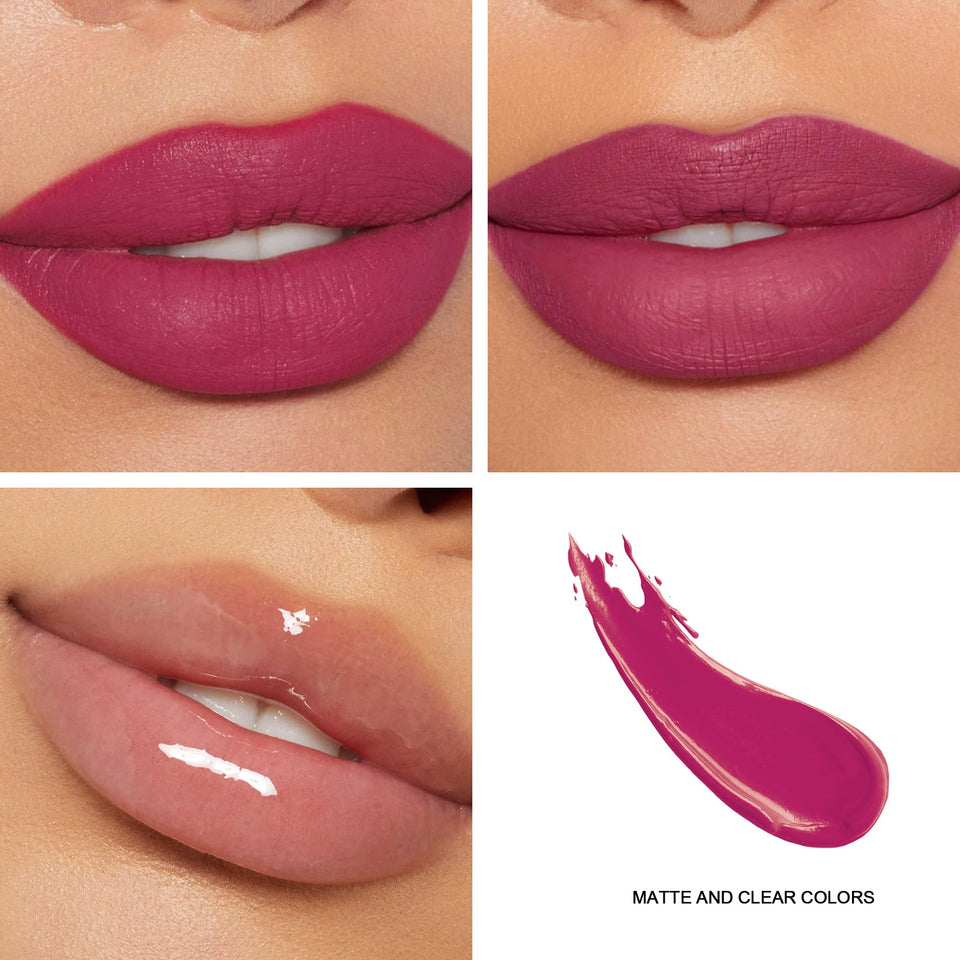 12 Colors Nude Liquid Lipstick Makeup Set Velvet Matte Long-Lasting Waterproof Non-Stick Cup Not Fade Pink Lip Gloss Red Lipstick Makeup Set Gift Kit For Women (Set A)