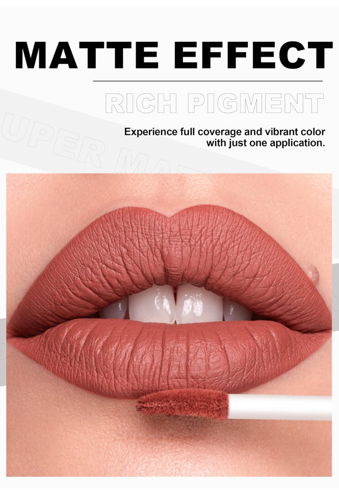 12 Colors Nude Liquid Lipstick Makeup Set Velvet Matte Long-Lasting Waterproof Non-Stick Cup Not Fade Pink Lip Gloss Red Lipstick Makeup Set Gift Kit For Women (Set A)