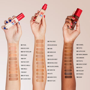 Rimmel Lasting Finish 35Hr Foundation 200 Soft Beige, Full Coverage, Hydrating, SPF20, Hyaluronic Acid, Vitamin E, 2% Niacinamide, All Day Wear, Vegan, Cruelty Free