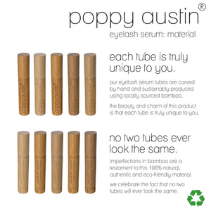 Poppy Austin 9g Eye Lash Serum - Premium Eyelash Growth Serum with Argan Oil, Castor Oil, Caffeine, Vitamin E, Aloe Vera - Vegan, Cruelty-Free Eyelash Serum, Growth Enhancer for Lashes, Brows