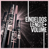 Maybelline Mascara Lash Sensational Sky High Volumizing & Thickening, Eyelash Lengthening, Flake-Free Formula, Washable Mascara Infused with Bamboo Extract, Full Volume Mascara, 01 Black