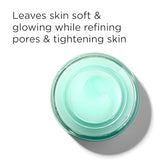 Elizabeth Arden Visible Difference face cream in a clear round jar, with pale aqua cream and a glass-like rim
