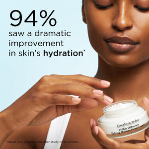 Elizabeth Arden Visible Difference foaming cleanser in a white tube with a flip-top cap and red gentle formula text