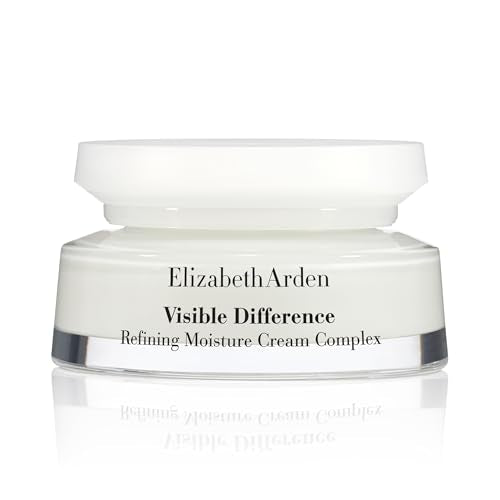 Elizabeth Arden Visible Difference face cream in a white jar with a silver band and black label lettering