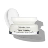 Elizabeth Arden Visible Difference Refining Moisture Cream Complex in a white jar with a silver-toned base and white lid
