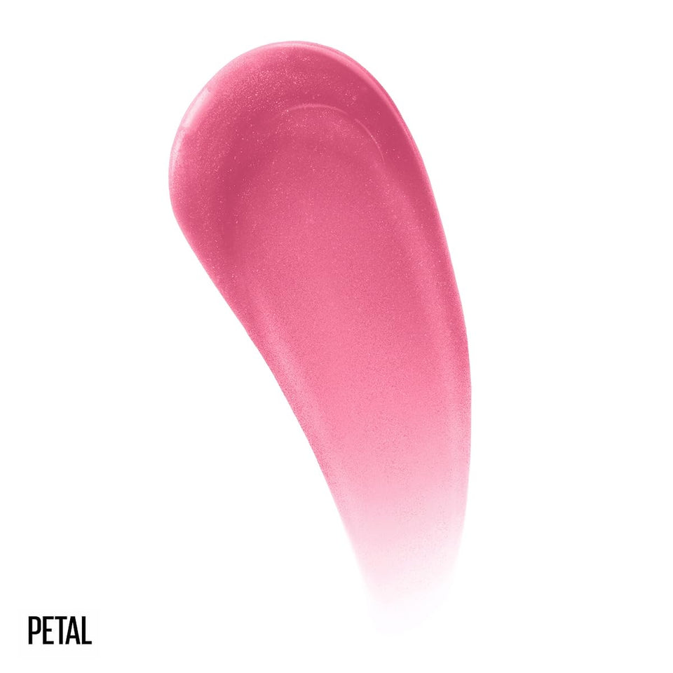 Maybelline Lifter Gloss in petal pink, shown as a smooth, glossy swatch with a softly fading tip