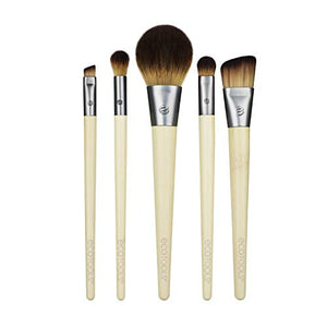 EcoTools Makeup Brush Set for Eyeshadow, Foundation, Blush, and Concealer, Start the Day Beautifully, Pack of 5