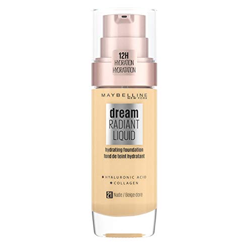 Maybelline Foundation, Dream Radiant Liquid Hydrating Foundation with Hyaluronic Acid and Collagen