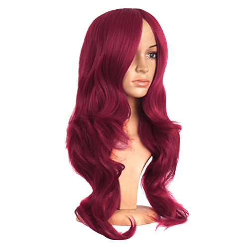 MapofBeauty Charming Synthetic Fiber Long Wavy Hair Wig Women's Party Full Wigs