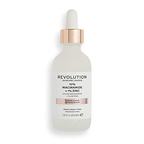  Revolution Skincare London, 10% Niacinamide + 1% Zinc Serum,  Tackles Blemishes, Minimises Pore Appearance, Face Serum, 1.01 fl. Oz :  Beauty & Personal Care