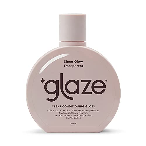 Glaze Sheer Glow Transparent Clear Conditioning Super Gloss Hair Mask to Enhance Existing Colour 190ml Bottle (2-3 Hair Treatments) - Guaranteed Results