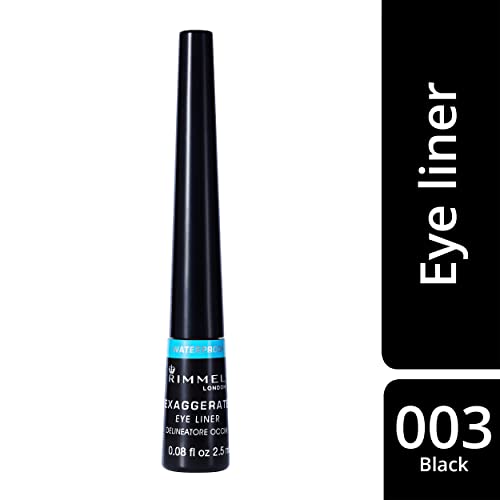 Rimmel Exaggerate Liquid Eyeliner, Black, 2.5ml