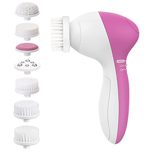 Face Spin Brush Facial Cleansing: Electric Exfoliator Exfoliating Spinning Silicone Skincare Cleanse Washer Cleanser Rotating Skin Care Spa System Machine Device for Women Men Teenage Girls Gifts Set
