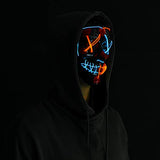 Halloween Led Mask Light Up Scary Mask and Gloves with 3 Lighting Modes for Halloween Cosplay Costume and Party Supplies