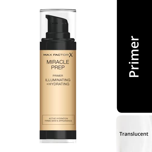 Max Factor Miracle Prep Illuminating & Hydrating Primer, Nourishing Formula with Niacinamide and Vitamin E, 30 ml