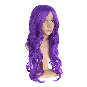 MapofBeauty Charming Synthetic Fiber Long Wavy Hair Wig Women's Party Full Wigs