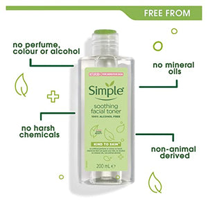 Simple Kind to Skin Soothing Facial Toner UK’s #1 facial skin care brand* alcohol-free 200 ml