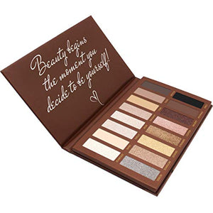 Best Pro Eyeshadow Palette Makeup - Matte + Shimmer 16 Colors - Highly Pigmented - Professional Nudes Warm Natural Bronze Neutral Smoky Cosmetic Eye Shadows - Lamora Exposed