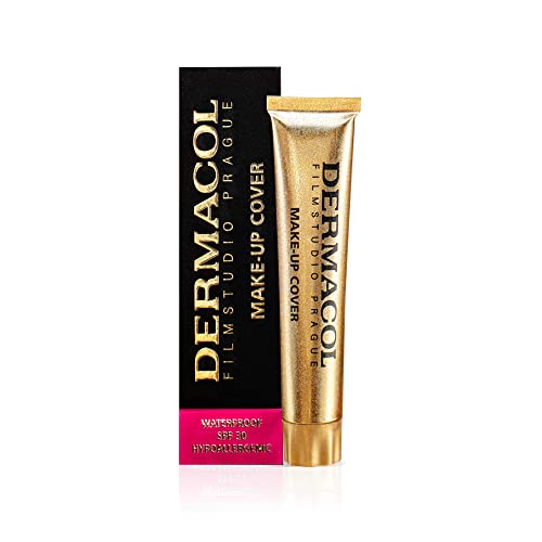 Dermacol - Full Coverage Foundation, Liquid Makeup Matte Foundation with SPF 30, Waterproof Foundation for Oily Skin, Acne, & Under Eye Bags, Long-Lasting Makeup Products