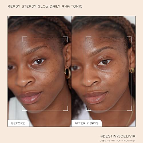 REN Clean Skincare Glow Tonic - Daily Facial Brightening - Exfoliate, Hydrate & Even Skin Tone with Resurfacing AHAs & BHAs - Cruelty Free & Vegan Pore Reducing Toner, 250ml