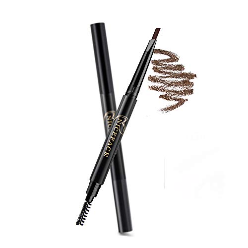 NICEFACE Eyebrow Pencil Light Brown Double Ended Precision Waterproof Brow(Light Brown #4)